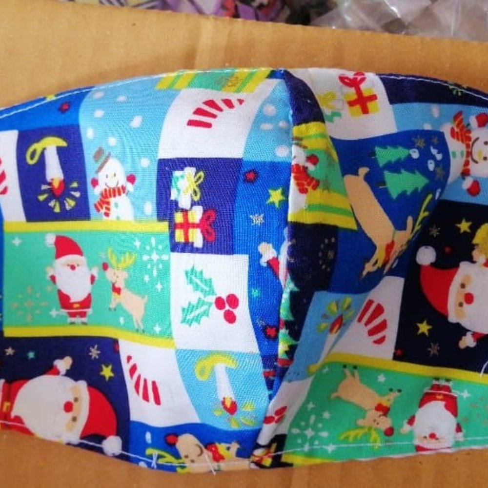 4 pack Christmas gift Santa Xmas Handmade facemask